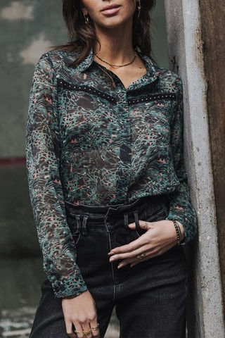 Chemisier - Noir et vert