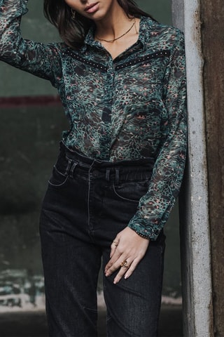 Chemisier - Noir et vert