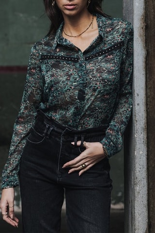 Chemisier - Noir et vert