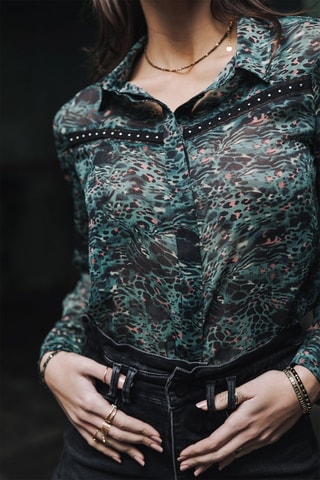 Chemisier - Noir et vert
