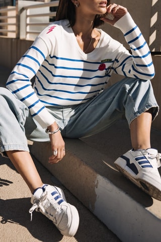 Pull - Blanc et bleu