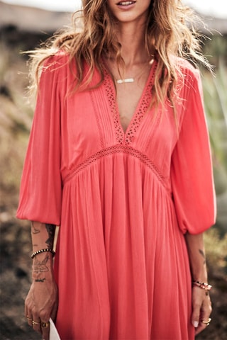 Robe trapèze Rafilda Plain Color - Rose