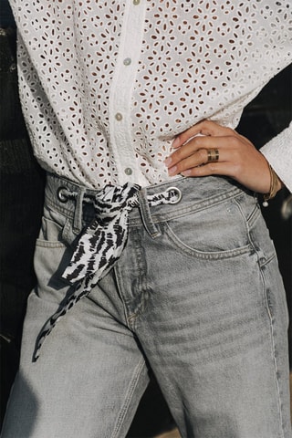 Jean boyfriend Jannet Denim - Bleu