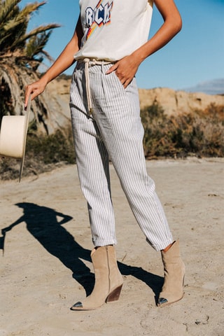 Pantalon dt 7/8 taille haute Samara Varda - Blanc