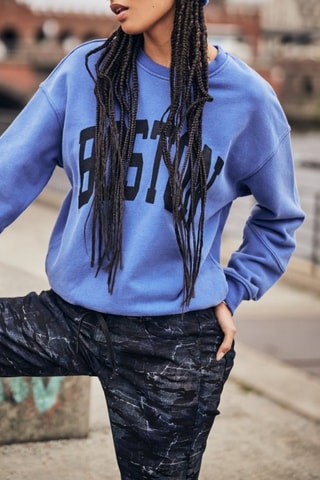 Sweat Solene Print Boston - Bleu