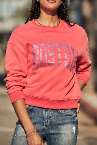 Sweat Solene Print Boston - Rouge