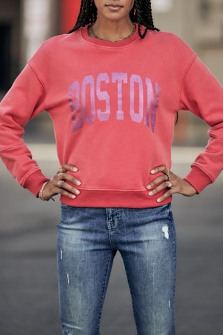 Sweat Solene Print Boston - Rouge