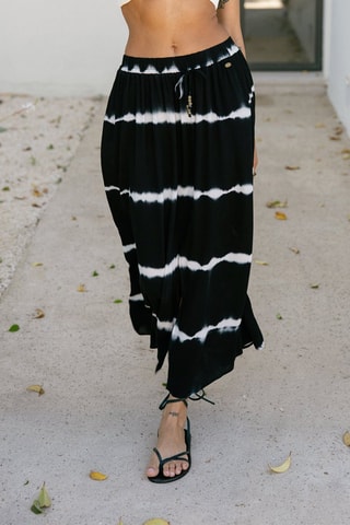 Jupe longue tie and dye - Noir