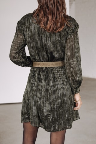 Robe chemise Rawen Écaille - Noir