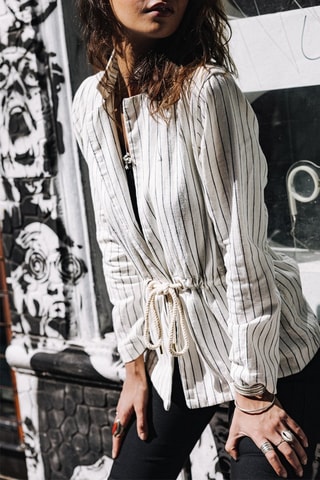 Veste en lin Mayana Monterey - Blanc