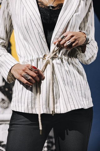 Veste en lin Mayana Monterey - Blanc