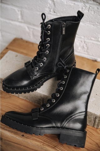 Bottines en cuir Leonora - Noir