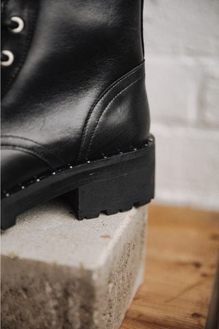 Bottines en cuir Leonora - Noir