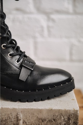 Bottines en cuir Leonora - Noir