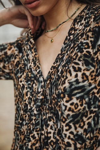 Robe ample Juna New Leo - Noir et beige