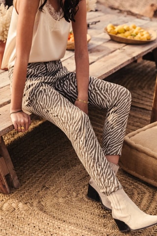 Pantalon Claudia Savuti - Beige et marron