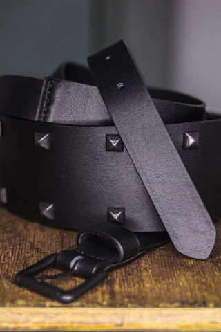 Ceinture en cuir Ramona - Noir