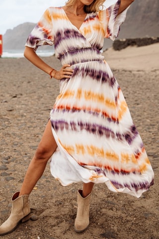 Robe Rensella Tie&Dye - Blanc