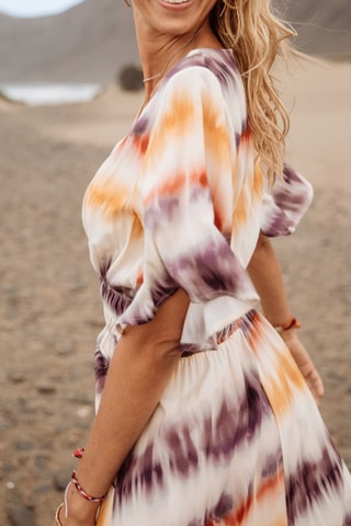 Robe Rensella Tie&Dye - Blanc