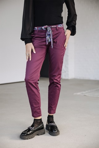 Pantalon slim 7/8 Claudia Felicita - Rouge