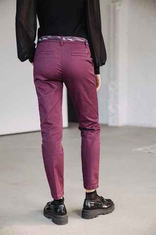 Pantalon slim 7/8 Claudia Felicita - Rouge