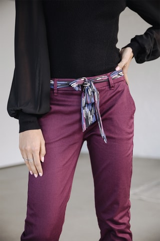 Pantalon slim 7/8 Claudia Felicita - Rouge