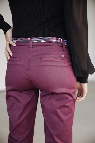 Pantalon slim 7/8 Claudia Felicita - Rouge