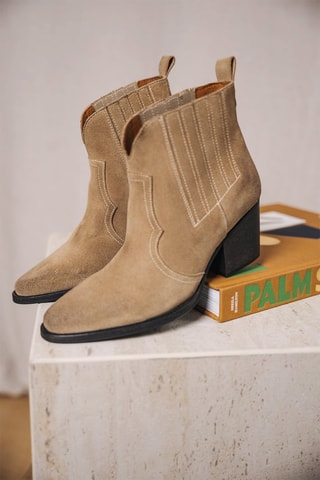 Bottines en nubuck - Beige