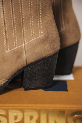 Bottines en nubuck - Beige