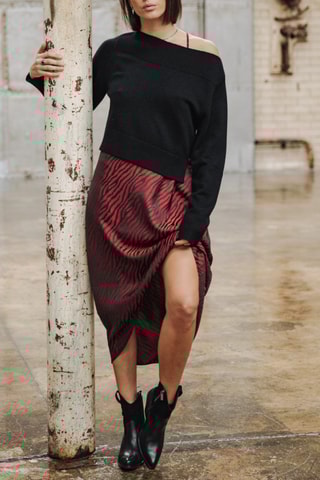 Robe Mia Red Zebra - Noir et rouge