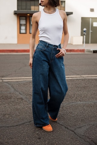 Jean wide legs - Bleu