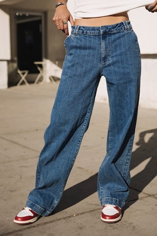 Jean wide legs - Blanc et bleu