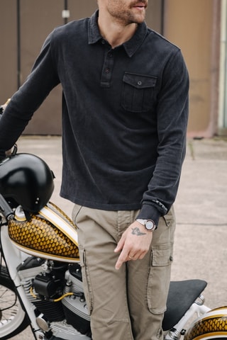 Polo Matthew Maclado - Noir