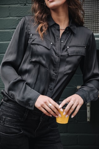 Chemisier Clorisse Plain - Noir