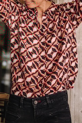 Chemisier - Orange et noir