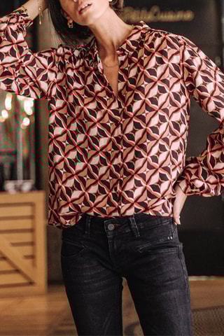 Chemisier - Orange et noir