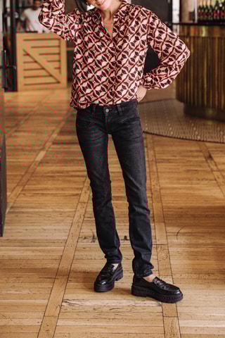 Chemisier - Orange et noir