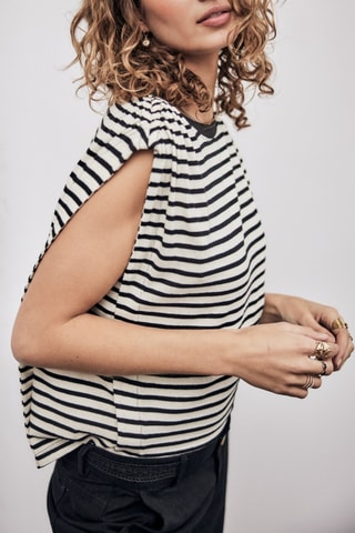 T-shirt Trenny Stripes - Noir