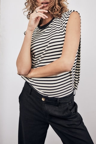 T-shirt Trenny Stripes - Noir