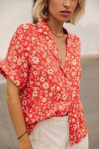 Chemisier Wina Daisy - Rouge