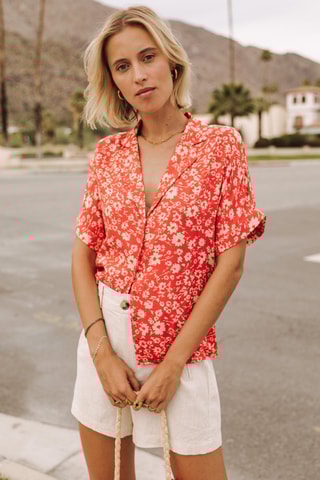 Chemisier Wina Daisy - Rouge