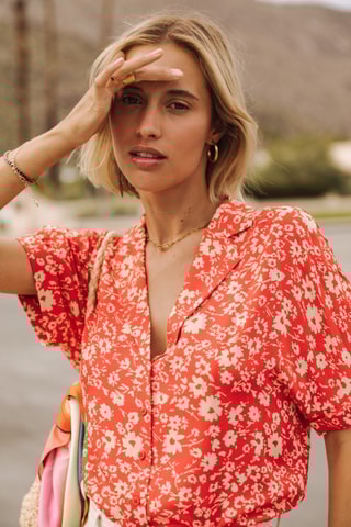 Chemisier Wina Daisy - Rouge