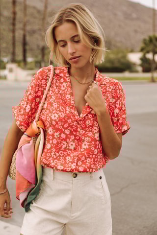 Chemisier Wina Daisy - Rouge