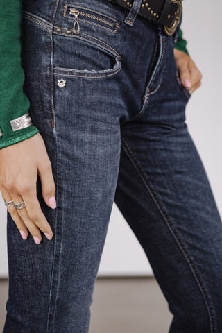 Jean Alexa High Waist Cropped SDM - Bleu