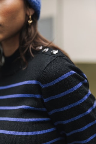 Pull Pansy Stripes - Bleu