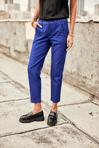 Pantalon slim Claudia Polyneo - Bleu
