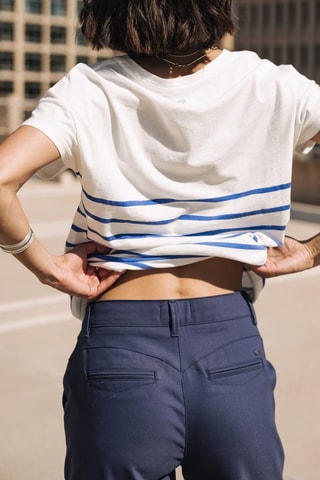 T-shirt - Blanc et bleu