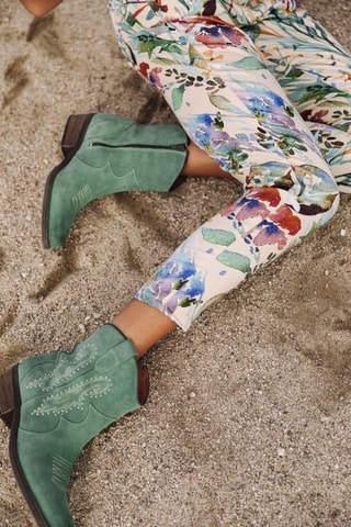 Pantalon 7/8 Alexa Cropped Ribella - Blanc et vert