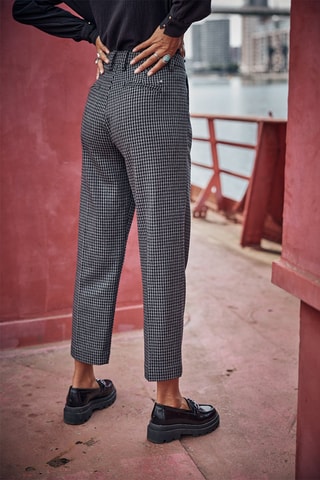 Pantalon carotte 7/8 - Blanc et noir