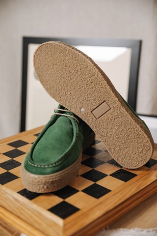 Chaussures bateau en nubuck Keo Suede - Vert